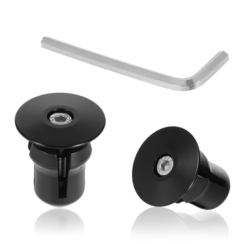 2 Stücke Lenkerendstopfen Rennrad Lenker Mit Sechskantschlüssel Aluminium Fahrradlenker-Endstopfen Lenkerstopfen Fahrrad-Lenkerstopfen Lenker Endkappen Bar End Plugs für Mountainbike MTB Fahrrad