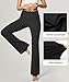 IUGA Yoga Pants Women Wide Leg High Waist Bootcut Workout Flare Leggings Tummy Control Work Dress Pants Women 4 Pockets Black