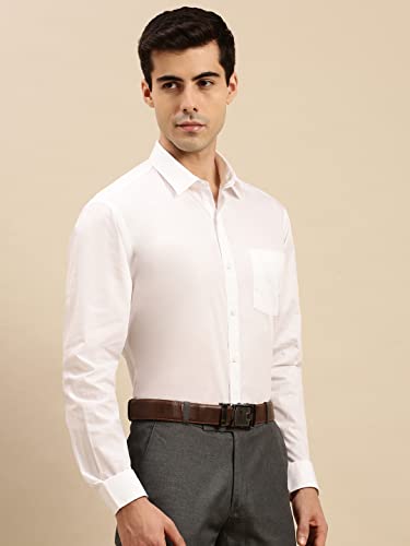 Image of RAMRAJ COTTON Men Full Sleeve Shirt | Prestigious Fit | Elegant Daily Formal Wear