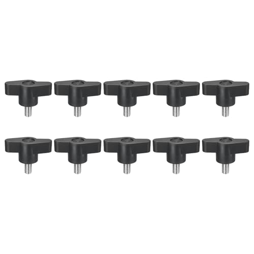 uxcell 10Pcs Clamping Screw Knob, M6 x 10mm Metric 304 Stainless Steel T Shaped Thumb Screws Handle for Quick Remove Hand Tightening Knob Replacement