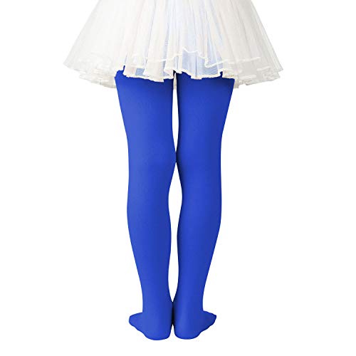 Zando Soft Toddler Tights Ballet Tights For Girls Dance Footed Tight Leggings For Baby Girls Ballet Little Girls Elastic Casual Tights 1 Pack Royal Blue X-Large #TOP2