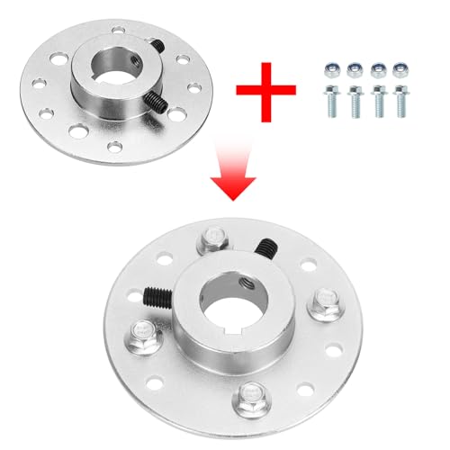 Image of GREHUA Go Kart Sprocket Hub 1 Inch Bore 1 /4 inch Keyway Compatible with Predator 212cc 196cc 6.5HP 5.5HP Engine GX160 GX200 Go Cart Drift Trike Dune Buggies Parts with Hardware Kit (2PCS)