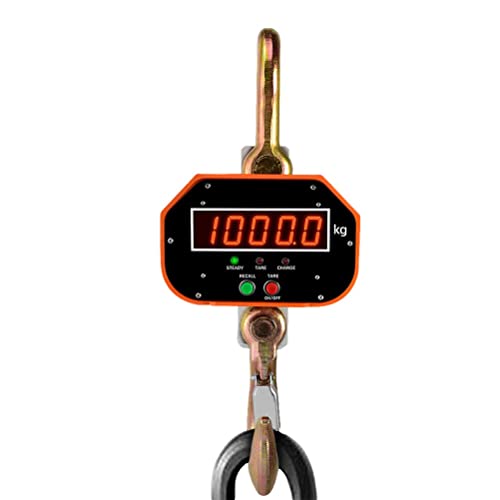 báscula de grúa, Báscula de grúa Industrial 3T Digital colgante electrónica alta precisión resistente con gancho Control remoto pantalla LED funda gruesa(10T/2KG)
