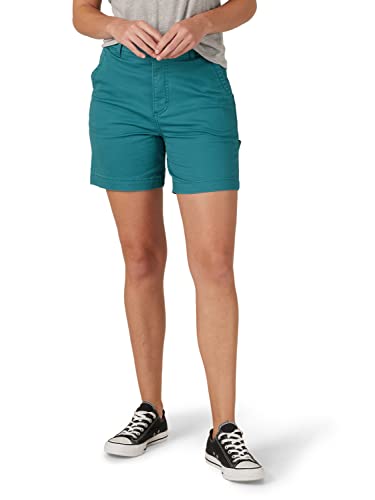 Lee Women's Ultra Lux Carpenter Short, Midway Teal, 16