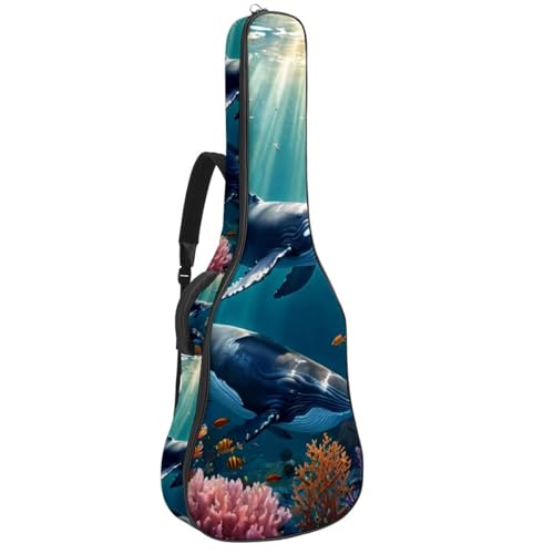 Sac pour guitare acoustique étanche 104 cm avec compartiment accessoires multicolore