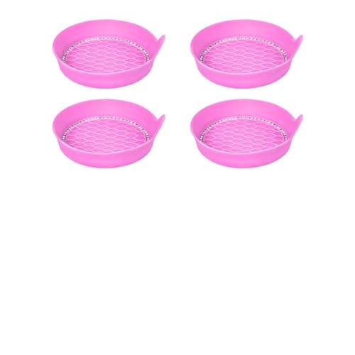 Juego 4 portavasos de silicona para auto, color rosa miniatura 1
