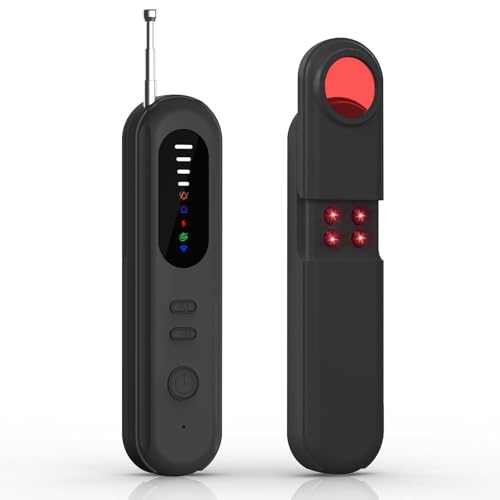Image of Hidden Camera Detector Device- Pocket Sized Anti Spy Camera Detector, Listening Device GPS Tracker Detector, 5 Levels Sensitivity Adjustable 4 Professional Modes