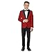 Boys 2 Piece Fashion Slim Fit Shawl Collar Suit Blazer Pants Boys Party Suit Wedding Birthday Party Dinner Tuxedos Ivory