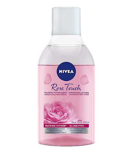 NIVEA Rose Touch - Liquido micellulare bifasico con acqua di rose per tutti i tipi di pelle, 400 ml
