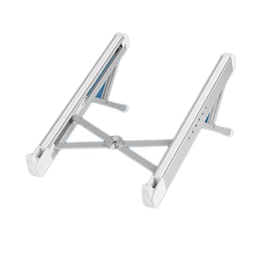 JZX Soporte para computadora portátil Soporte para computadora Escritorio Elevado Base Elevada Oficina Plegable Soporte de aleación de aluminio portátil (Color: Plata)