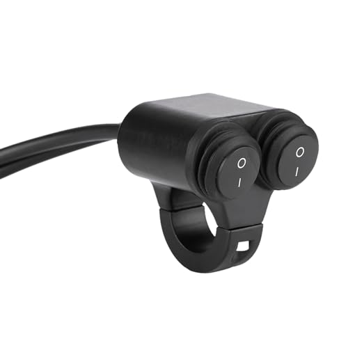Alomejor Neues 22 -mm -Motorrad Scheinwerfer Nebelscheinwerfer Hornschalter, Wasserdichte Dual Control Taste Ein/Aus Passform für Fit für Fit für Pass (B)
