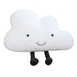 JOSON Cloud Shape Plush Toy, Funny Smiling Cloud Plush Pillow, Suitable for Home Decoration, as a Birthday, for Children (Large)