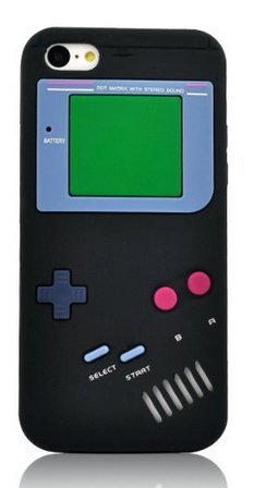 iPhone 6 Plus Case,Newstore Retro Design 3D Game Boy Gameboy Style Soft Silicone Cover Case for Apple iPhone 6 Plus 5.5 inch with A Free Packing with Newstore Trademark Gifts (Black)