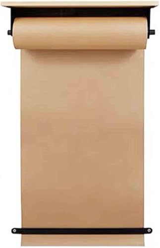 Distributeur de rouleau de papier kraft mural et coupe-papier, support mural pratique pour la maison, le bureau, le café et l'école