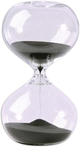 GW Schleidt Decorative 30 Min Hourglass Modern Sand Timer Black Sand Black Gift Box 5.5" Tall 3.15" Diameter 10 Pcs