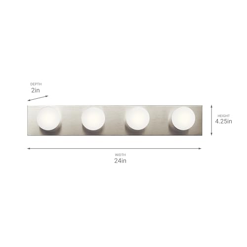 Image of Kichler 624NI Linear Bath 24-Inch, Brushed Nickel (Pack of 4)