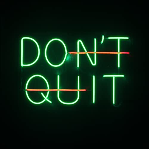 DO IT Don’T Quit Neon Sign with Remote, Inspirational Wall Art for Home Gym, Led Neon Lights as Motivational Wall Art for Dorm décor, Room Decor for Home Office