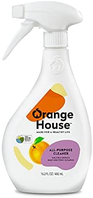Orange House All Purpose Cleaner, Multi-Surface Foam Spray, Made by Natural Orange Oil, Plant based for countertop, sink and stove, Everyday Cleaning 16.2 Fl Oz