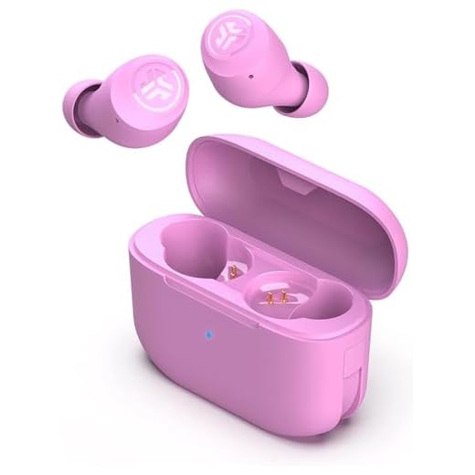 JLab Go Air Pop True Wireless Earbuds, In Ear Headphones, Bluetooth Earphones, Ear Buds with 32H Playtime, Bluetooth Earbuds with Microphone, USB Charging Case, Dual Connect, EQ3 Sound, Pink