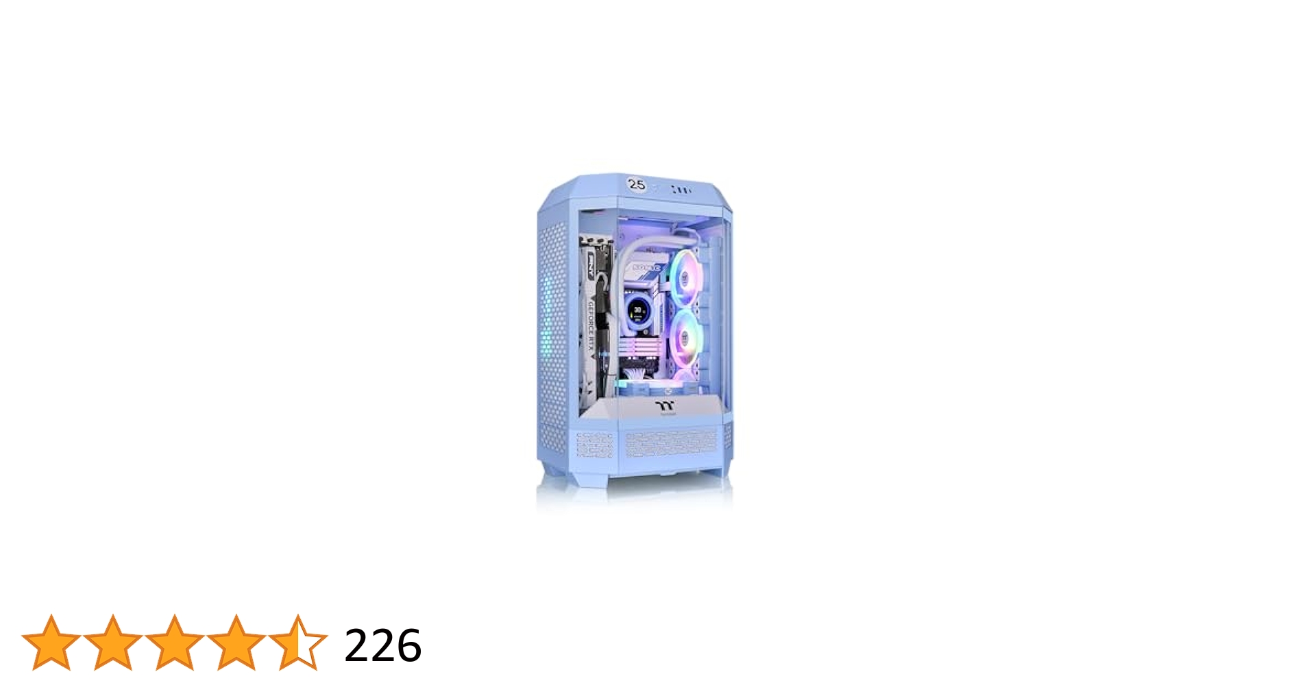 たーぼ　ガラスラック　ブルー　4段　強化ガラス たーぼ ガラスラック ブルー 4段 強化ガラス スリムガラスラック