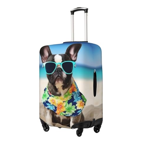 Kururi French Bulldog Summer Print Suitcase Cover Personalized Travel Luggage Cover Trolley Case Cover Travel Luggage Protector Cover Suitable For Travel Business Trip X-Large2