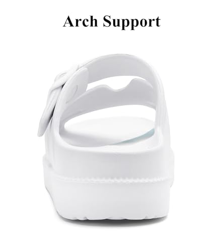 Image of Haifago Women's Platform Sandals with Arch Support, Summer Beach Slides Adjustable Buckle Comfortable Lightweight EVA Slip on Slide