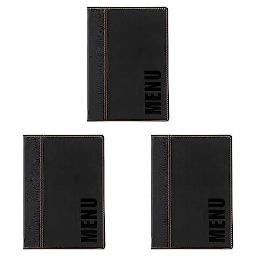 Protège-menu A5 noir Securit Trend pour tables de restaurant