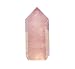 Rose Quartz Healing Crystal Wand Pointed & Faceted Prism Bar for Reiki Chakra Meditation Therapy Deco