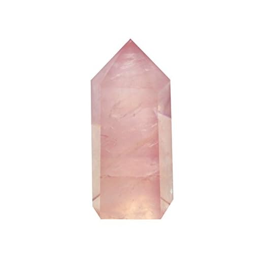 Rose Quartz Healing Crystal Wand Pointed & Faceted Prism Bar for Reiki Chakra Meditation Therapy Deco
