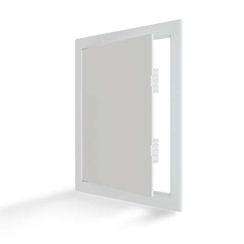 12 x 12 Inch Plumbing Access Panel for Drywall Plastic Access Door for Bathtub & Attic & Ceiling White Hinged Wall Access Hatch
