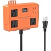 3 Outlet Refrigerator Surge Protector with Time Delay, Voltage Protector for Home Appliances, Protects Against Brownout, Spike, Instant Surge All Voltage Abnormalities, 14 AWG Power Cord 2FT