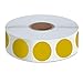 1500 adesivi di codifica a colori rotondi dorati, Etichette di inventario a punti circolari con linea di perforazione in rotolo (2,5 cm di diametro)