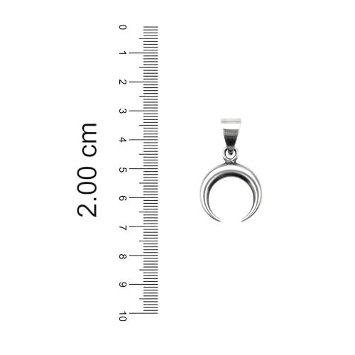 Image of Azita 925 Sterling Silver moon pendant for Girls and Boys without chain with Certificate of Authenticity