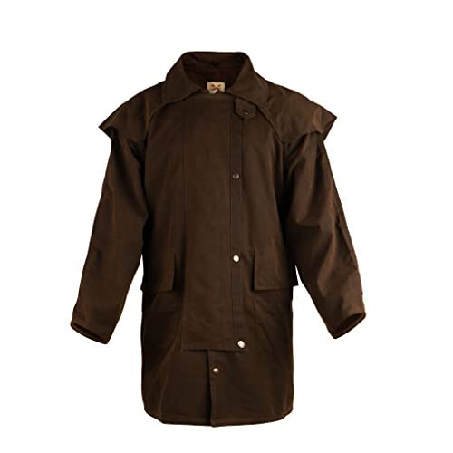CHALLENGER Mens Oilskin Western Australian Waterproof Duster 3/4 Length Coat 23102BZ