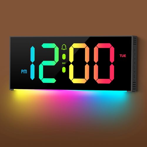 Large Digital Wall Clock 12