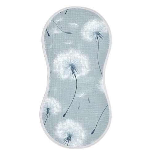 Baby Burp Cloths, Soft Absorbent Burping Cloths for Babies, Cotton Milk Spit Up Rags, Large Size for Newborns, Baby Boys and Girls (Dandelion)