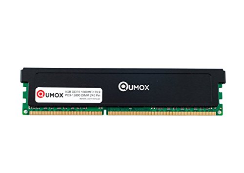 QUMOX 32GB (4x 8GB) DDR3 1600 PC3-12800 PC-12800 (240 PIN) XMP CL9 DIMM Memoria Desktop