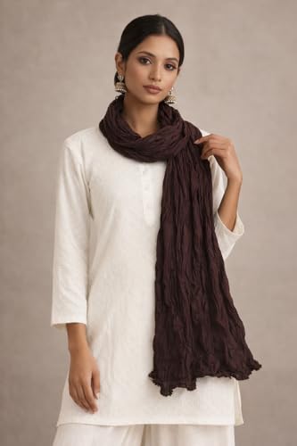 Image of Cotton Plain Solid Color Dupatta Soft Lightweight Dupatta for Women