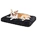 Hund und günstig Kaufen-Favodormir Hundebett Grosse Hunde Waschbar, Langer Plüsch, rutschfeste Unterseite, Flauschig Hundekissen Hundematte für große, mittelgroße Hunde, Maschinenwaschbar Hundekorb, Dunkelgrau 90x60cm