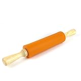 Remeel Silicone Rolling Pin for Baking Non-stick Rolling Pin Dough Roller Wooden Handle Kitchen Acce