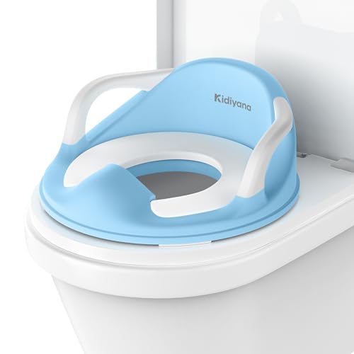 Kidiyana Toilettenaufsatz für Kinder Kinder Toilettensitz mit weichem abnehmbarem Sitzpolster rutschfester und stabiler WC-Sitzverkleinerer ergonomische Form für komfortables Training 15 Jahre