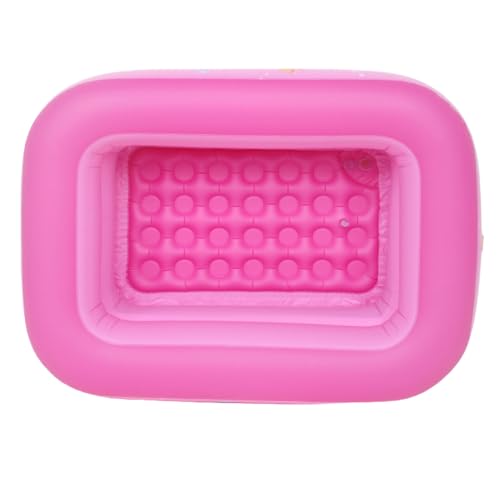 Image of 5 Ft Inflatable Swimming Pool with Sea Life Design for Kids & Family, Quick Inflation, Durable PVC, Electric Air Pump Included, Outdoor Backyard Play Pool, Pink (150 x 105 x 55 cm)