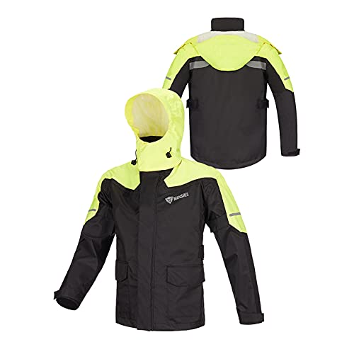 Chaqueta impermeable con capucha color amarillo talla XL miniatura 2