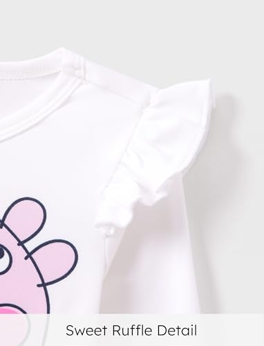 Image of Peppa Pig Toddler Girls Skirt Sets Top Shirt and Skirt for Birthday Party | Officially Licensed, Soft Fabric