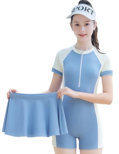 Image of KORADI Girls Swimsuits Rash Guard Swim Set Kids Two-Piece Bathing Suits Teen Swimwear Beach Shorts Sun Protection Swim Shirts