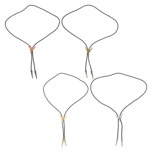 Cravate bolo en alliage de zinc et cuir tressé Artibetter avec détails vintage