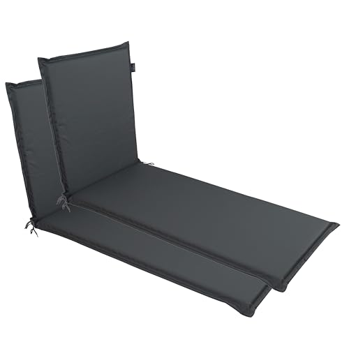LILENO HOME Sonnenliege Auflage als [2er Set - Rollliege] in Anthrazit...