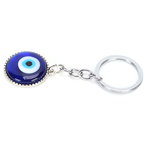 2 peças de chaveiro de olho turco durável liga Col d Glaze Amuleto para proteção de boa sorte, mau o