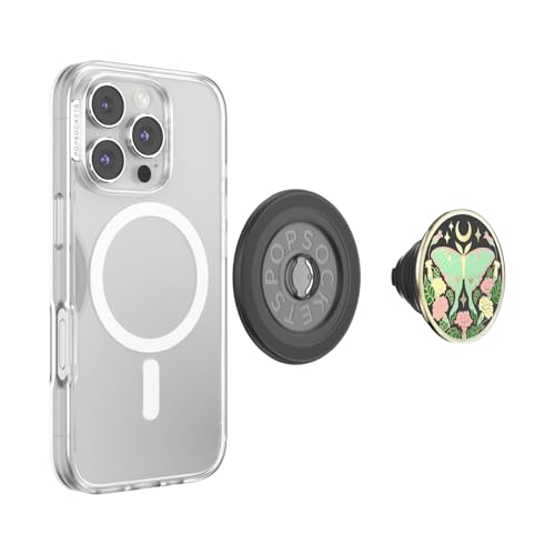 Image of PopSockets Phone Grip for MagSafe, Magnetic Holder, Phone Stand, Bookish - Luna Moth