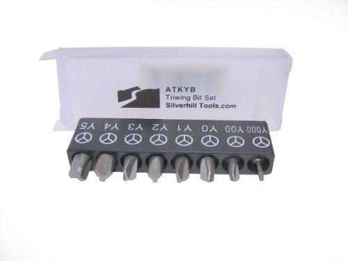Silverhill Tools Atkyb Triwing Bit Set, 8 Bits, Sizes Y000 - Y5 #TOP21